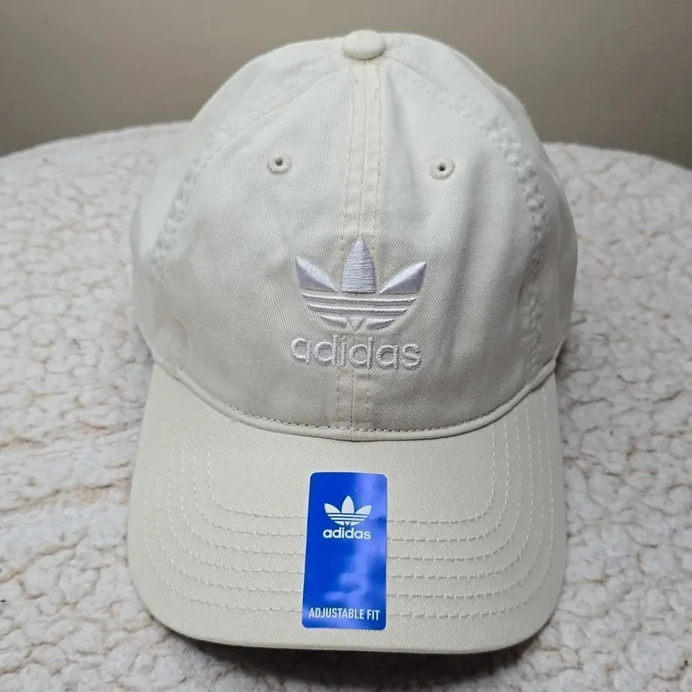 NWT Adidas Relaxed Strap-Back Hat White / Cream OS